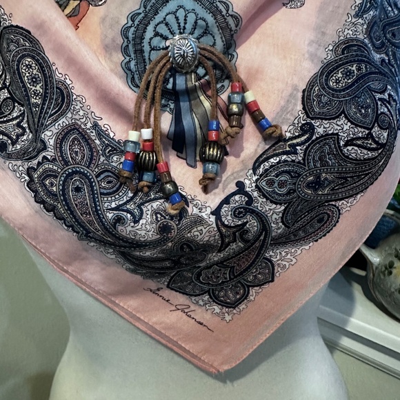 Vintage Ginnie Johansen Bandana/ Scarf w/ Western Rodeo Queen Theme - Picture 11 of 11